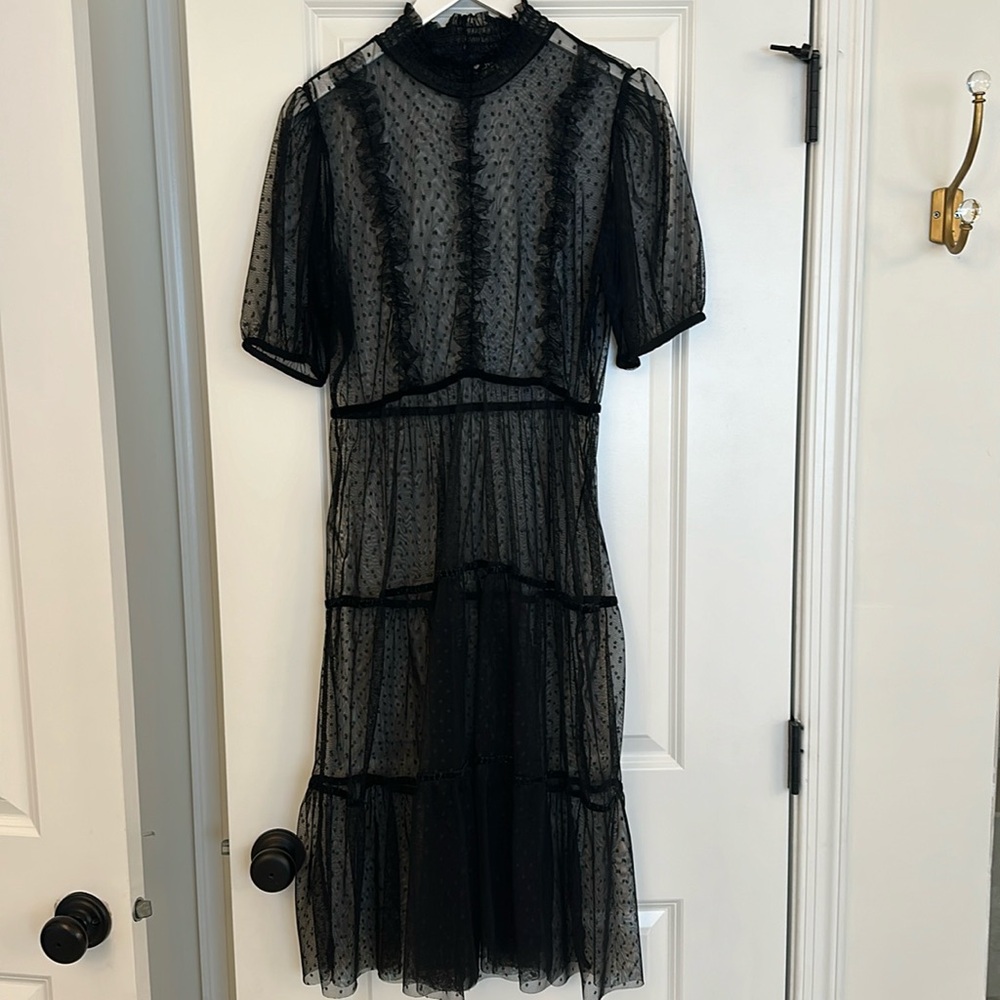 HM Sheer High Neck Dress